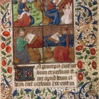 John writes on a scroll
